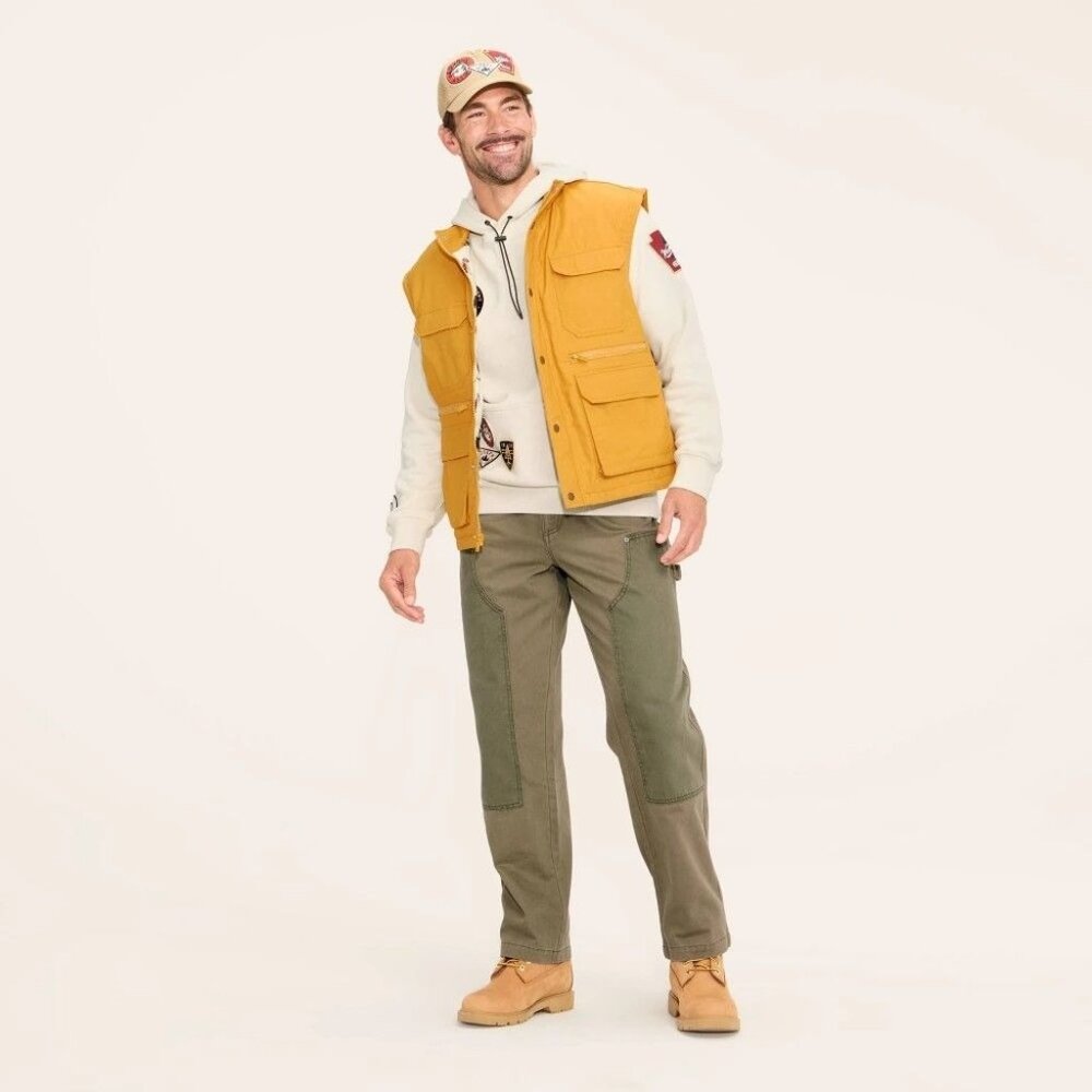 K-78 Woolrich X Target Men's Small Fisherman Vest -Gold
